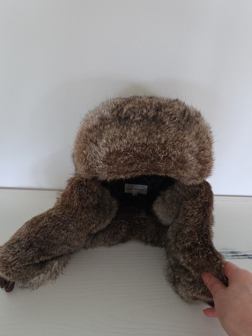 Brown Rabbit Fur  Hat - Picture 8 of 10
